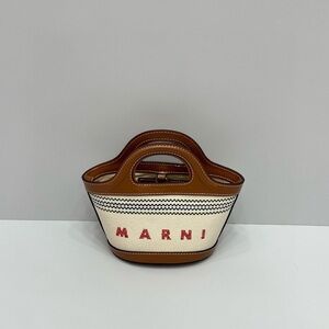 Marni Brown and Cream Mini Bag
